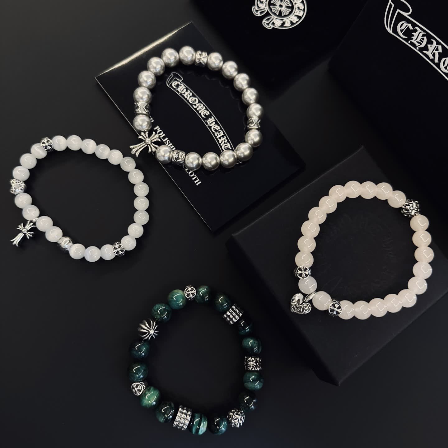 Chrome Hearts Beaded Bracelet Set
